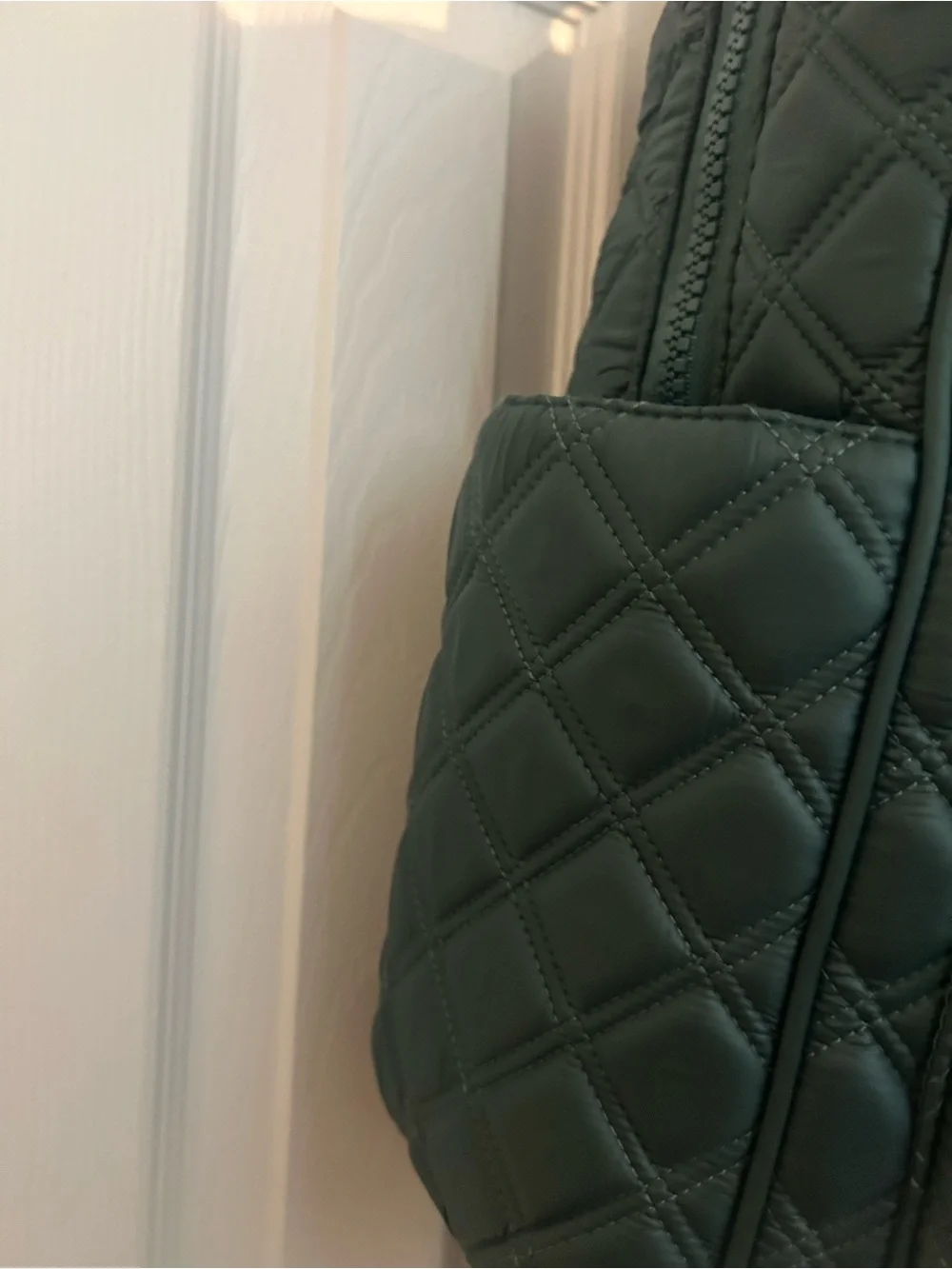 Joan & David Diamond Quilted Puffer Nylon Workbook Backpack
